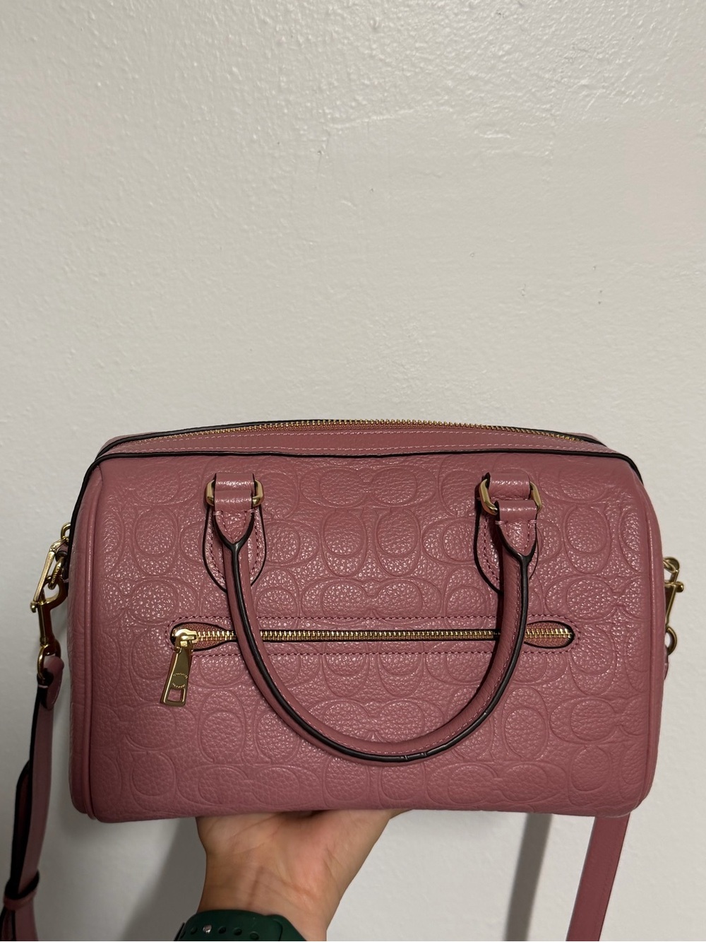 Coach Rowan Signature Leather Satchel Peony - Picture 3 of 9